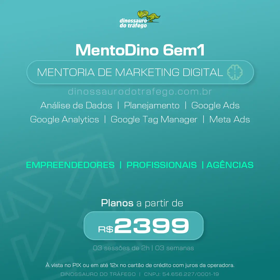 Mentoria de Marketing Digital - Dinossauro Do Tráfego