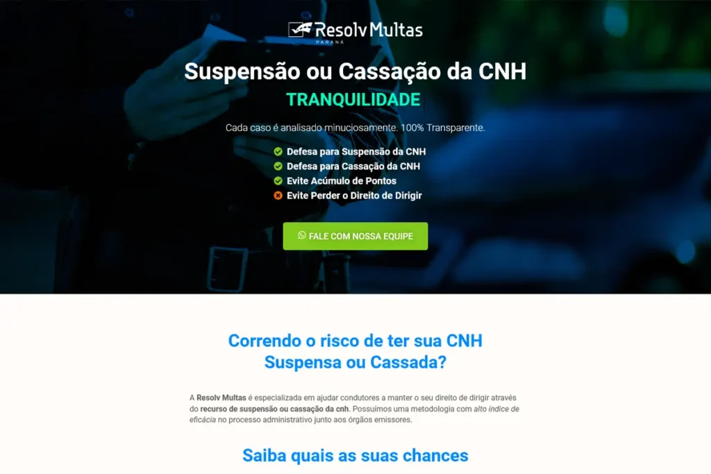 Site Barato em Goiânia/Go 26 Resolv Multas - Site e Landing Pages