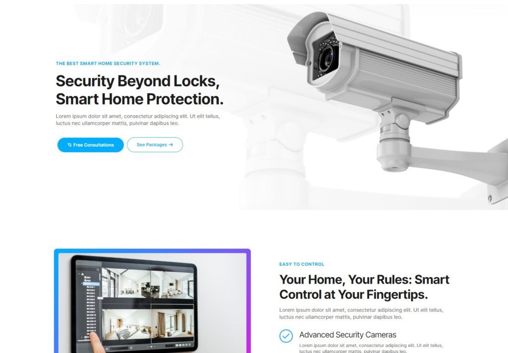 Landing Page 3 - Segurança